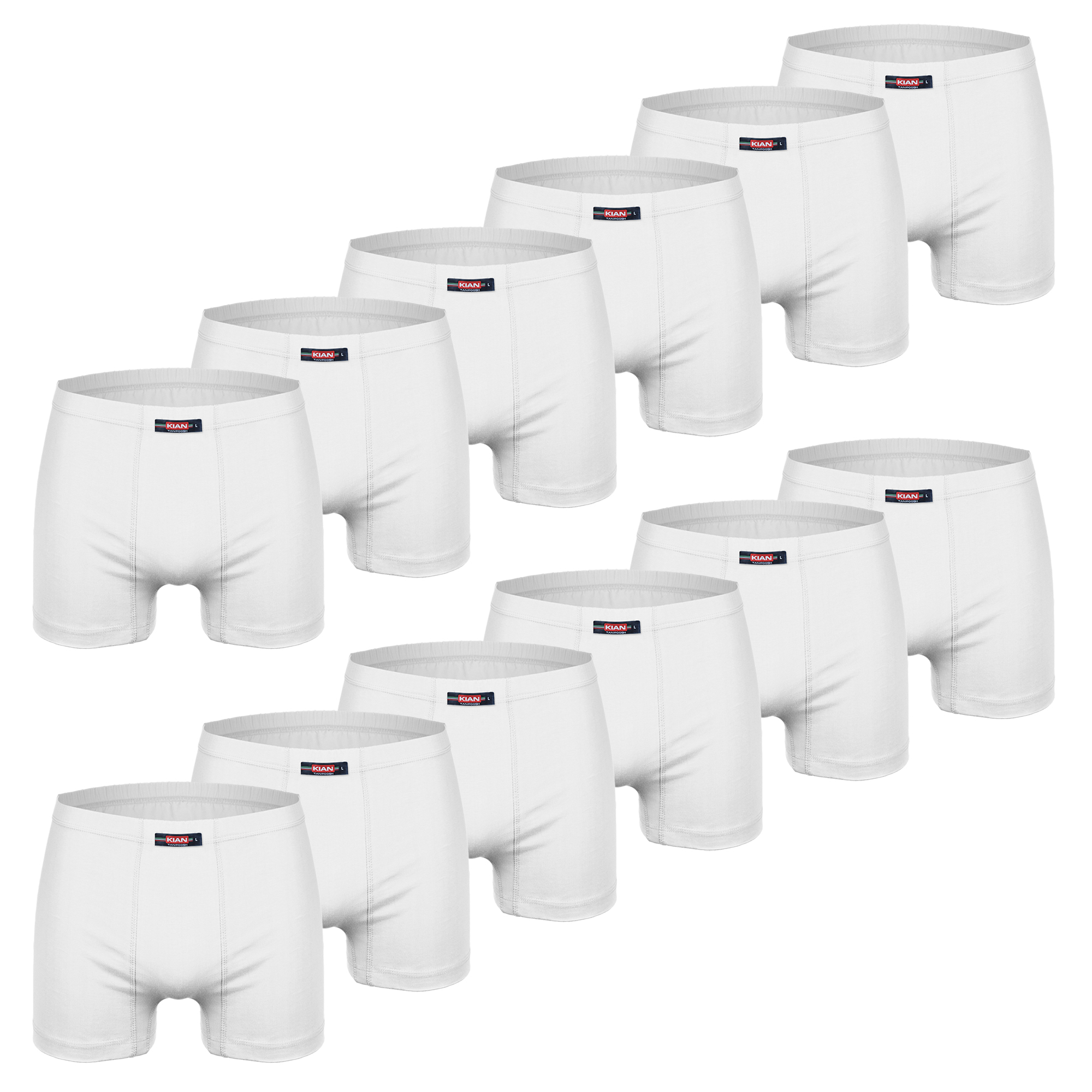 Kian Tanpoosh Herren-Unterhose Modell Boxer W, 12er-Pack