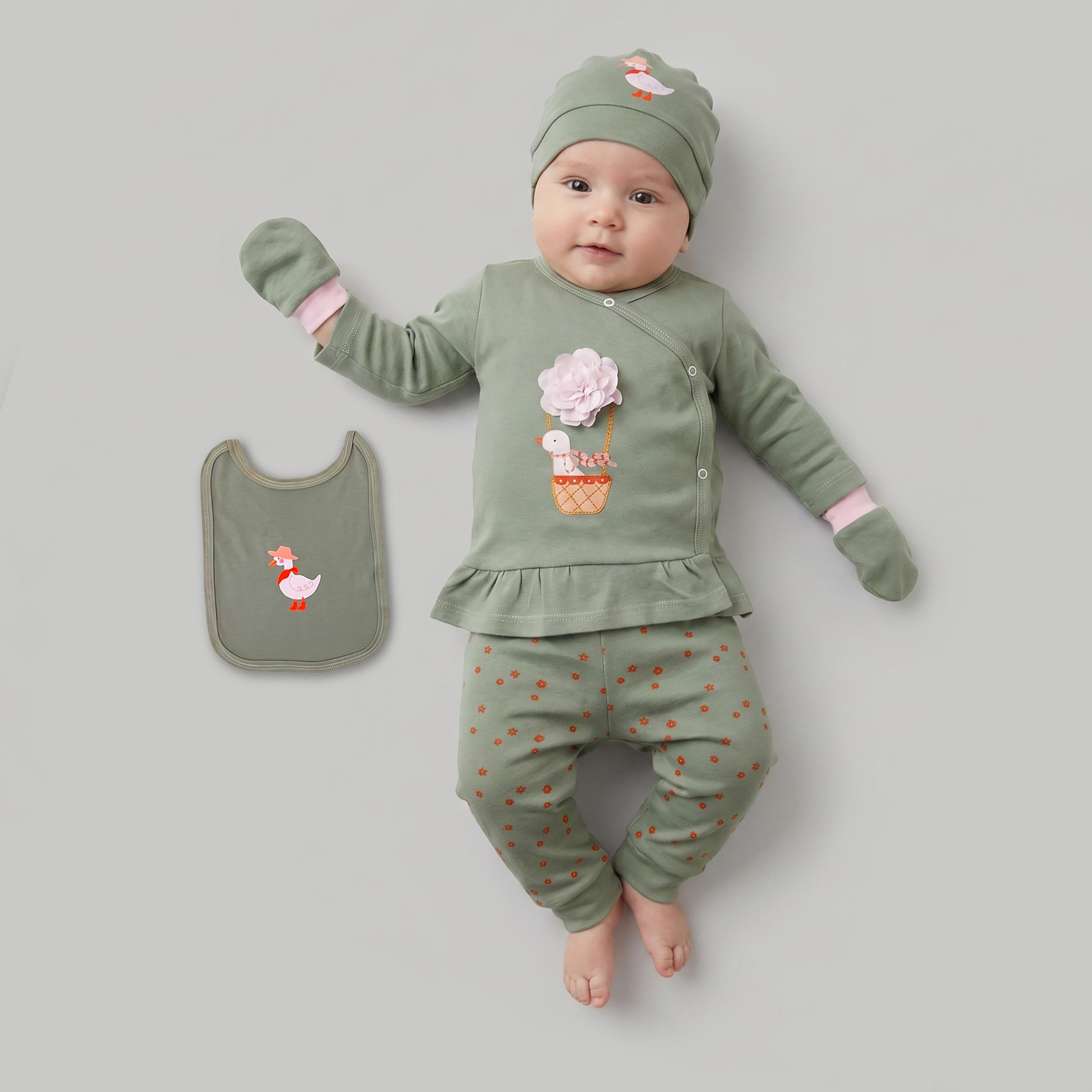 Ensemble 5 pièces de maison bébé style fleurs et ballons