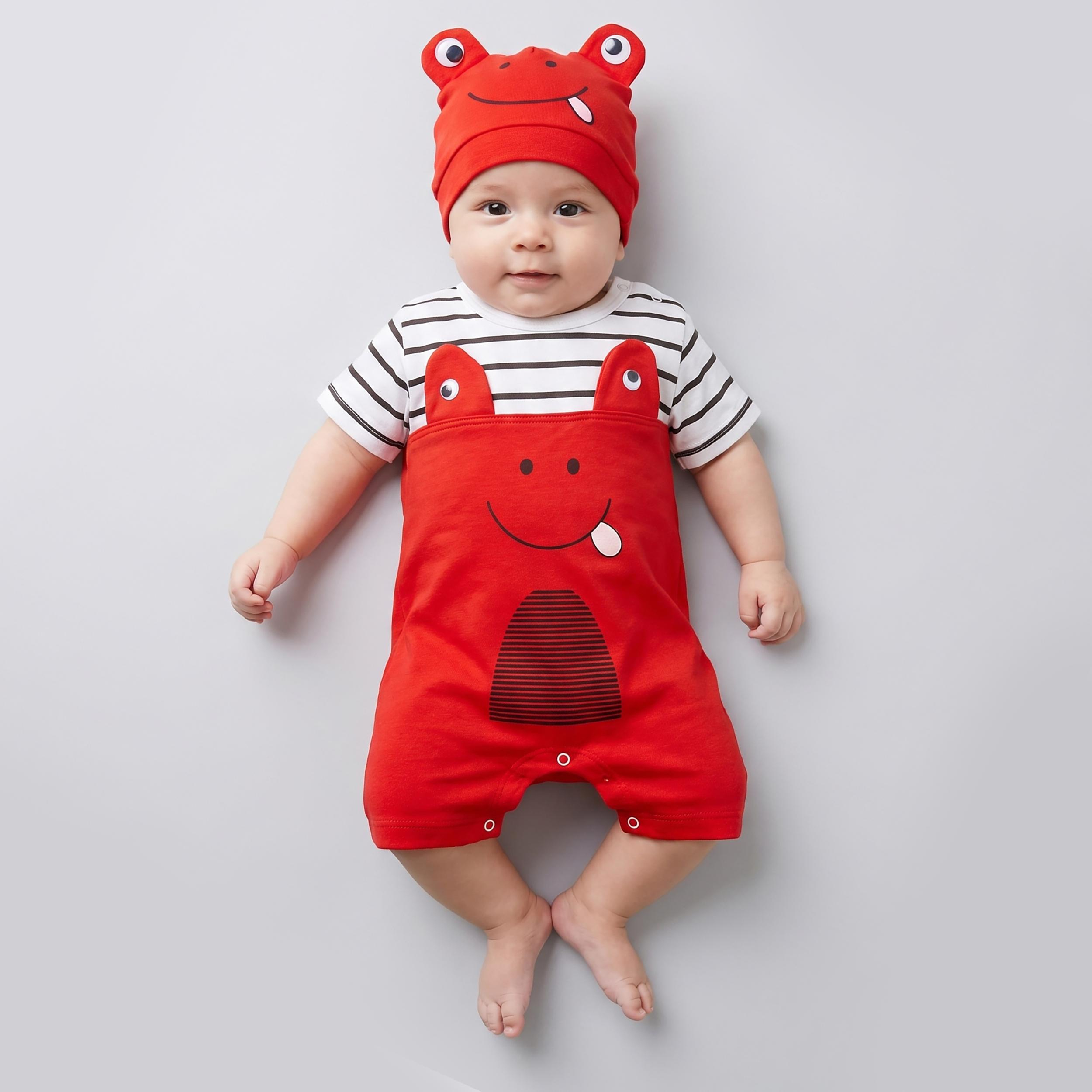 Ensemble body et bonnet bébé style smiley R