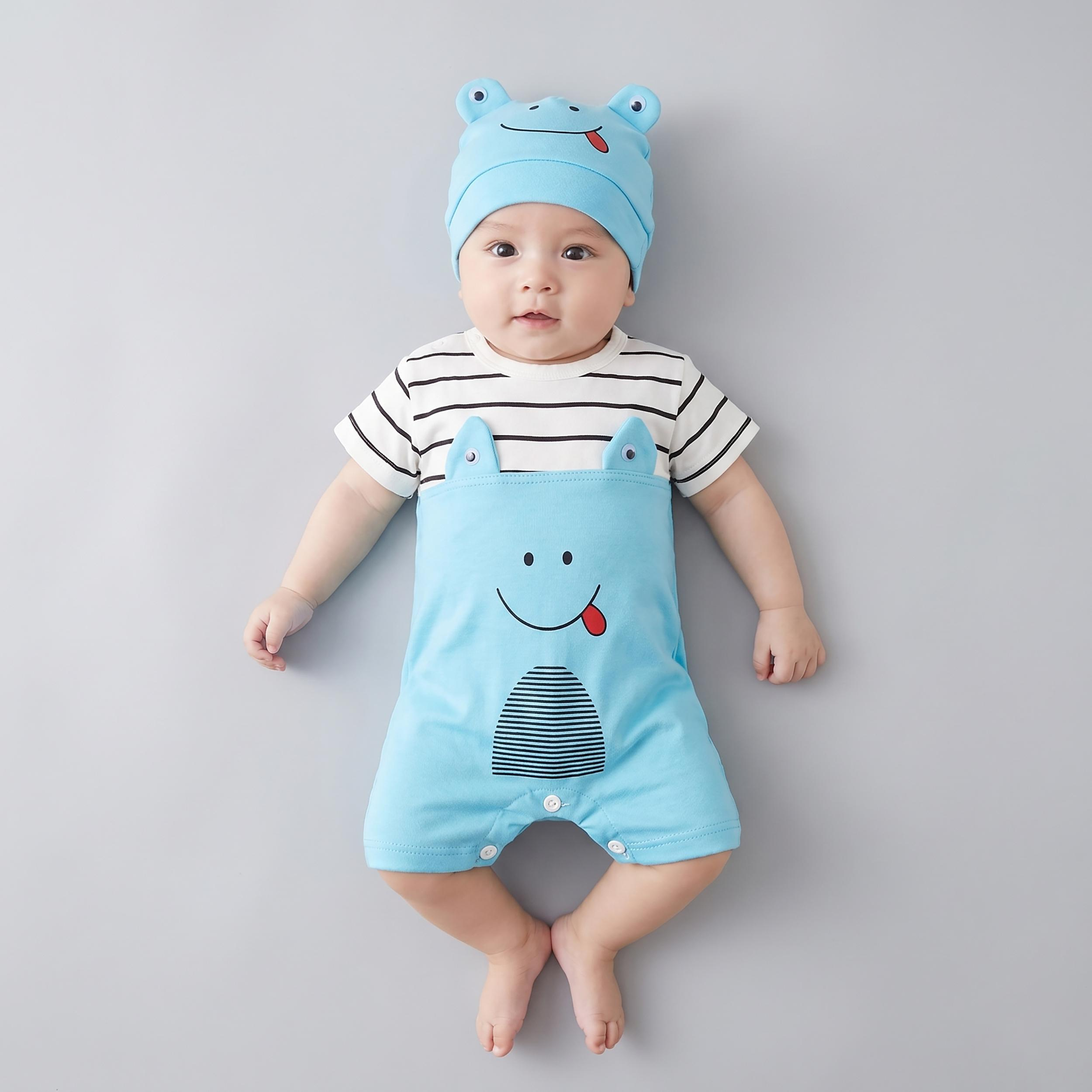 Ensemble body et bonnet bébé, code h13