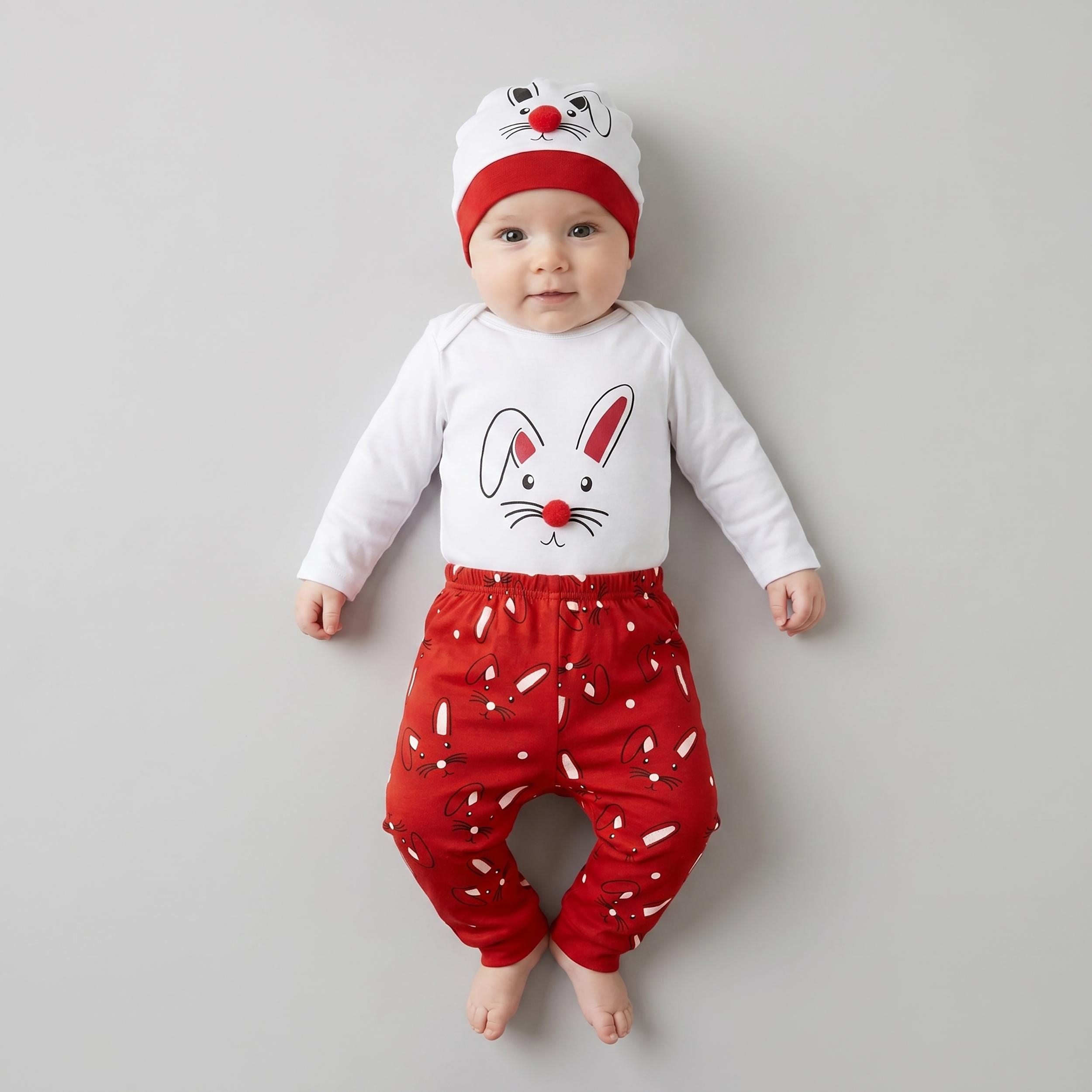 Ensemble 3 pièces bébé style lapin