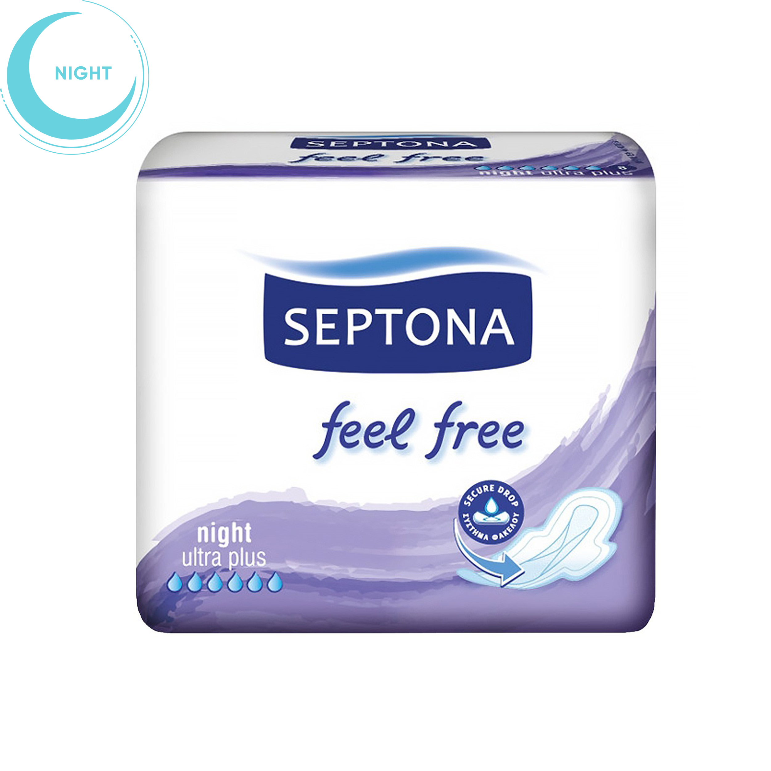 Septona Night Feel Free Sanitary Pad 8Pcs