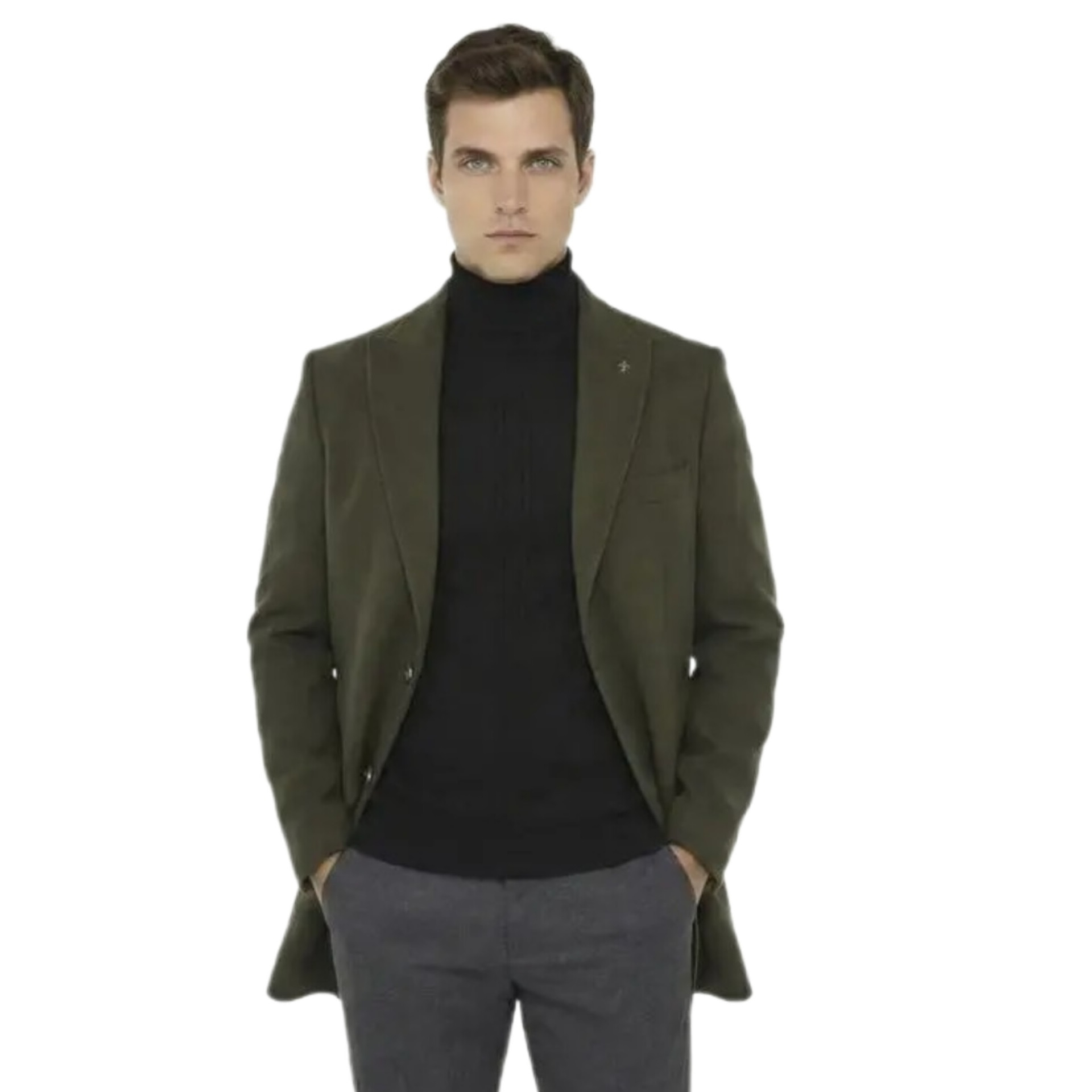 Sobretudo comprido para homem Alivan modelo 69051