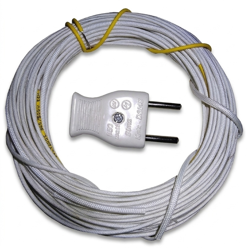 床暖房発熱ケーブル カーペット下敷設タイプ 220V 100W コード15m