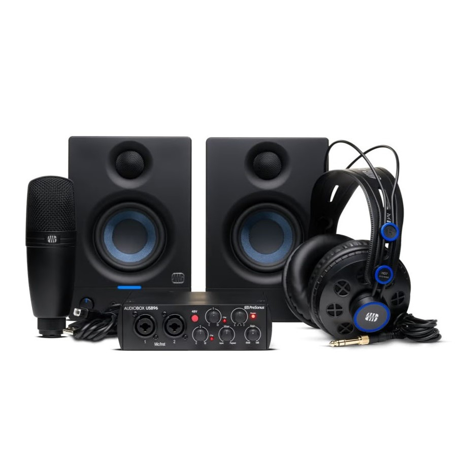كارت صوت استوديو PreSonus AudioBox USB 96 Complete طقم من 4 قطع