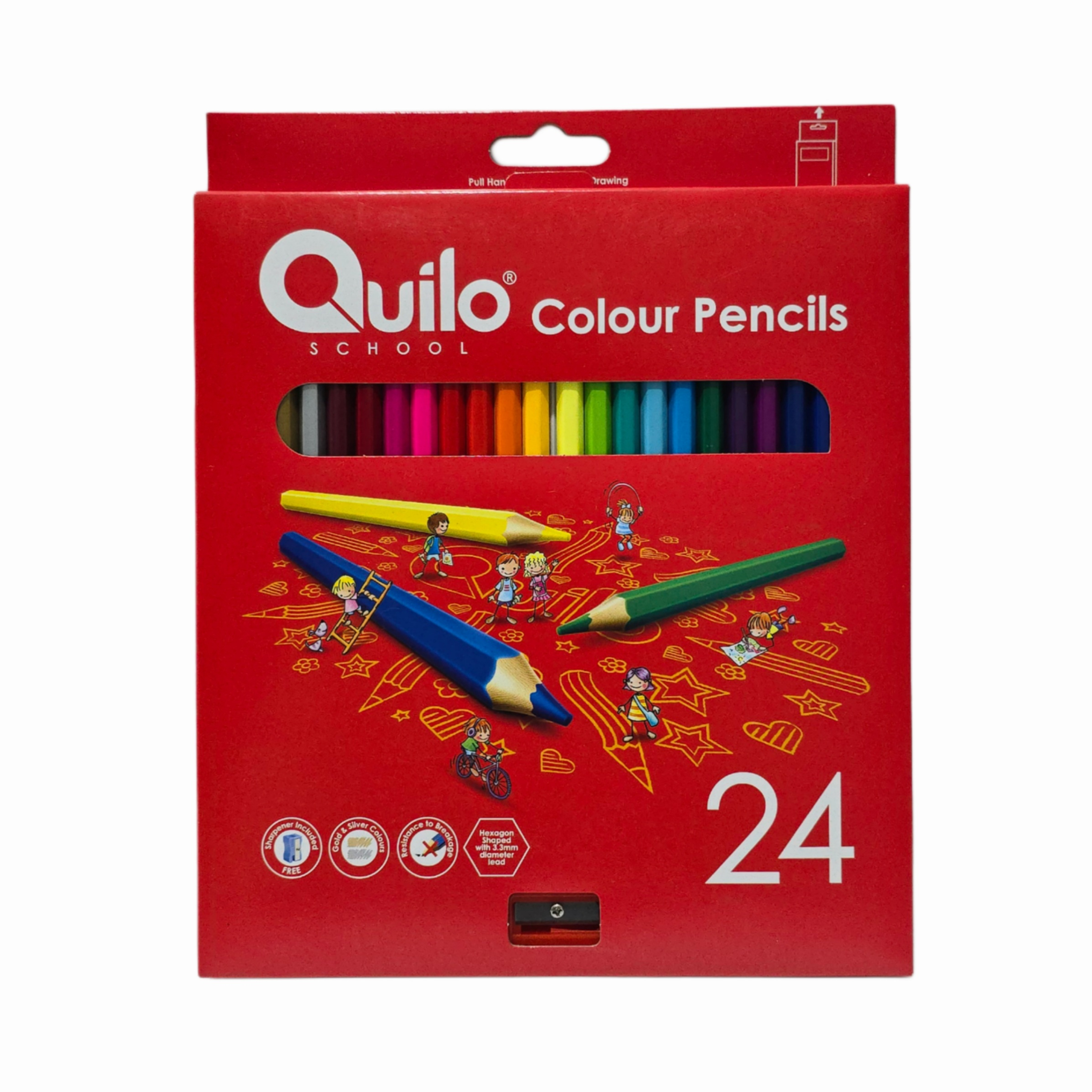Cuilo Colored Pencils 24 Colors, Pre-Sharpened