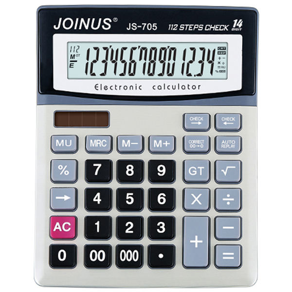 ماشین‌حساب JS‑705 با نمایشگر دیجیتال 14 رقمی