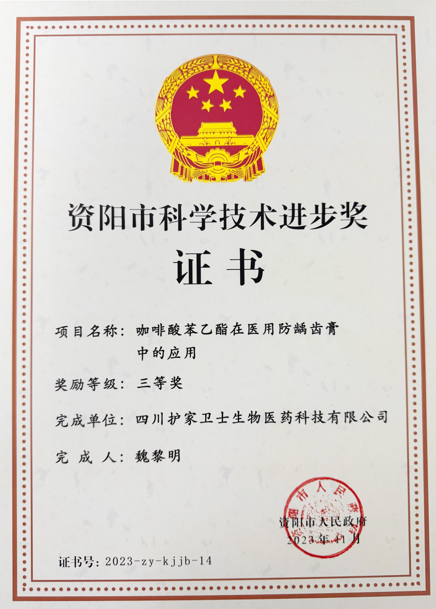 市科技进步奖