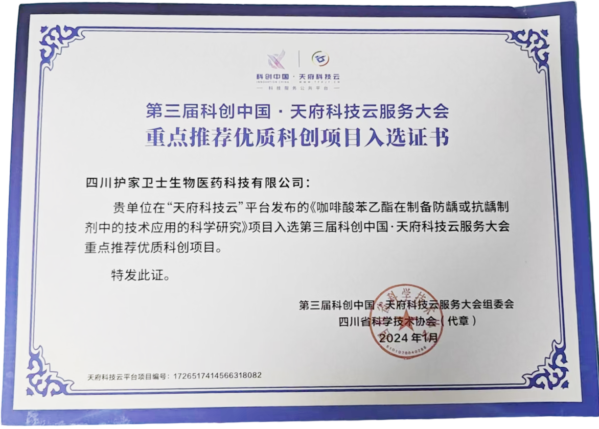 天府科技云服务大会入选证书