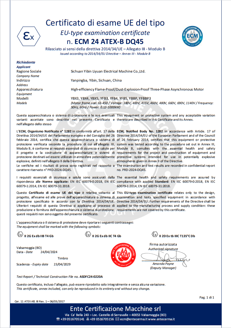 ATEX EX CERTIFICATION