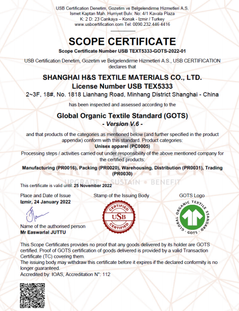 SCOPE CERTIFICATE