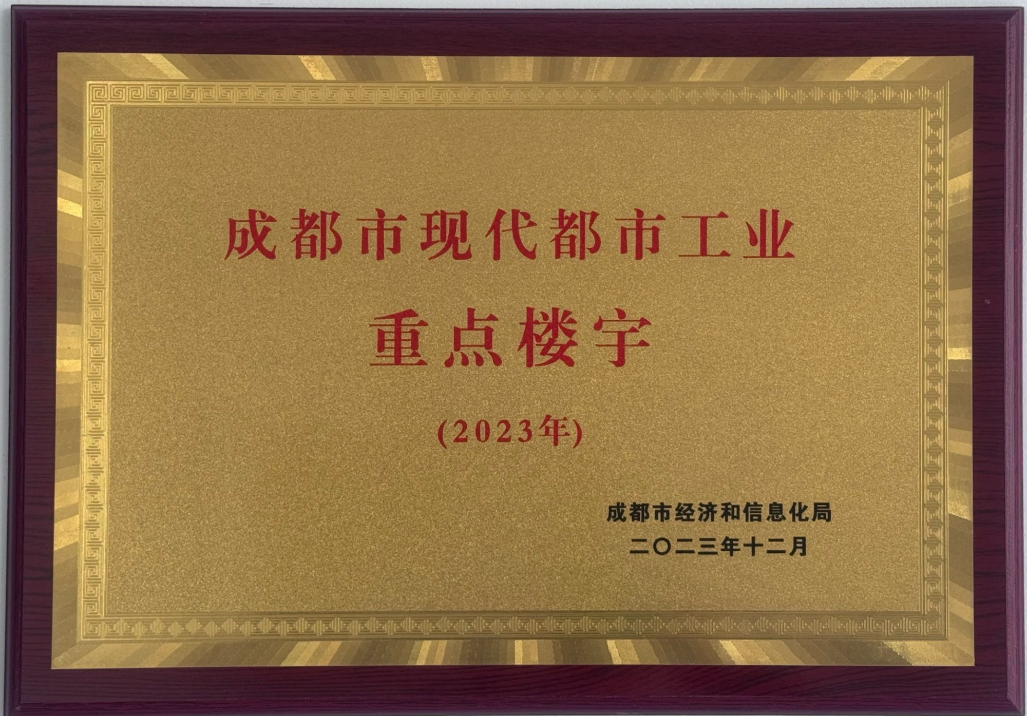 成都市现代都市工业重点楼宇