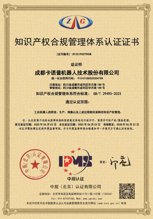知识产权管理体系证书