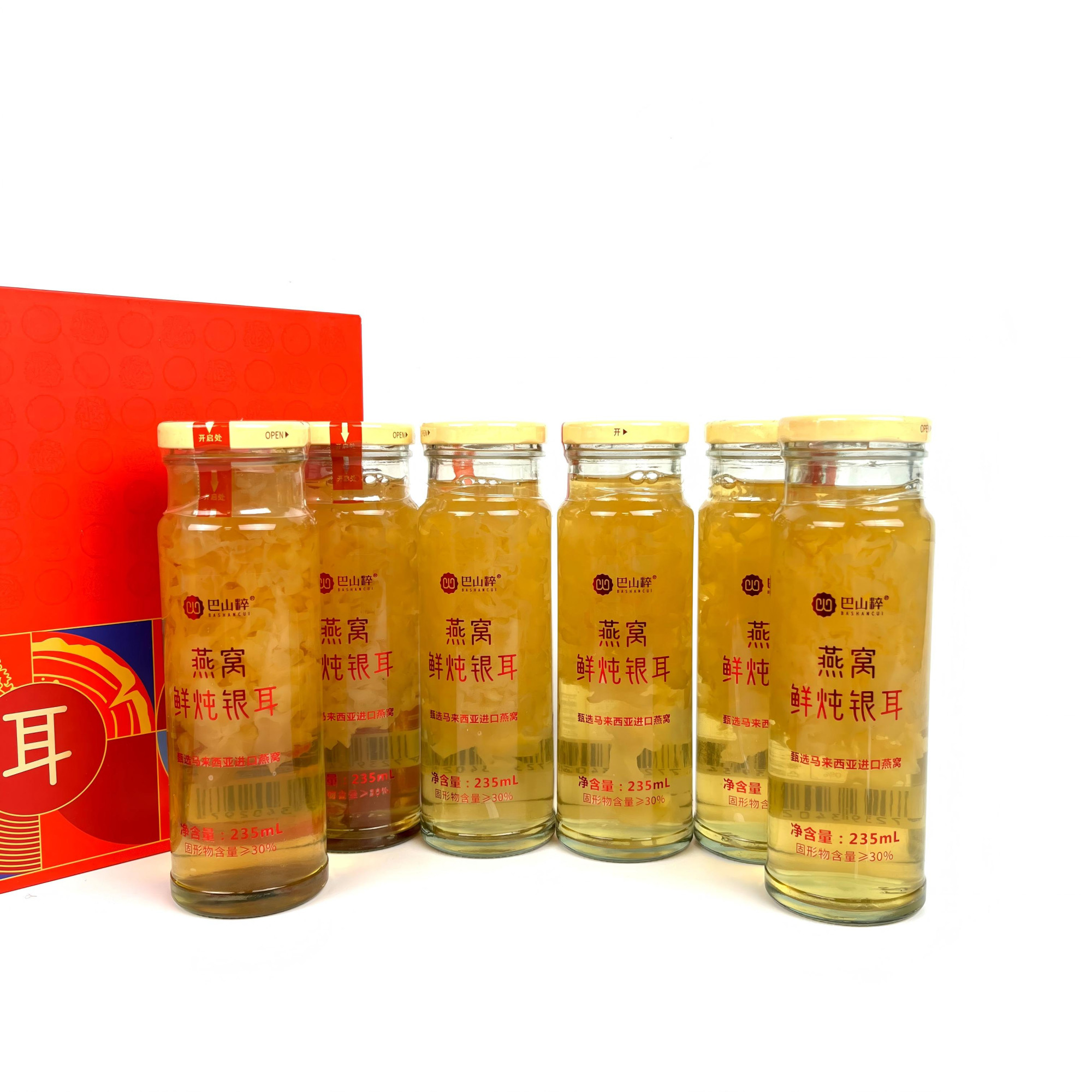 قارچ سفید تازه پخته با شیرانه جعبه هدیه لوکس بدون شکر (220ml×6 بطری)