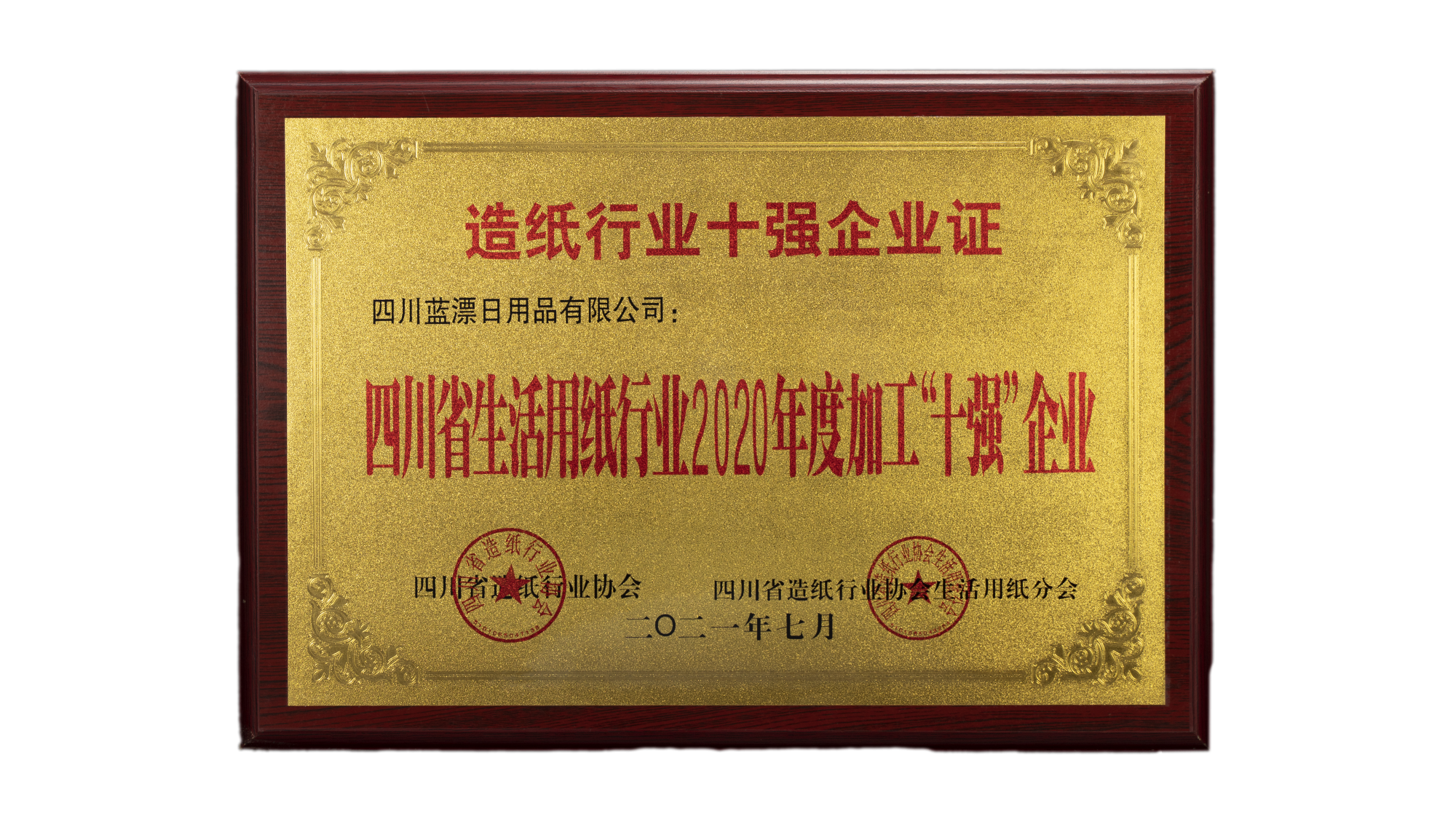 四川省生活用纸”十强“企业