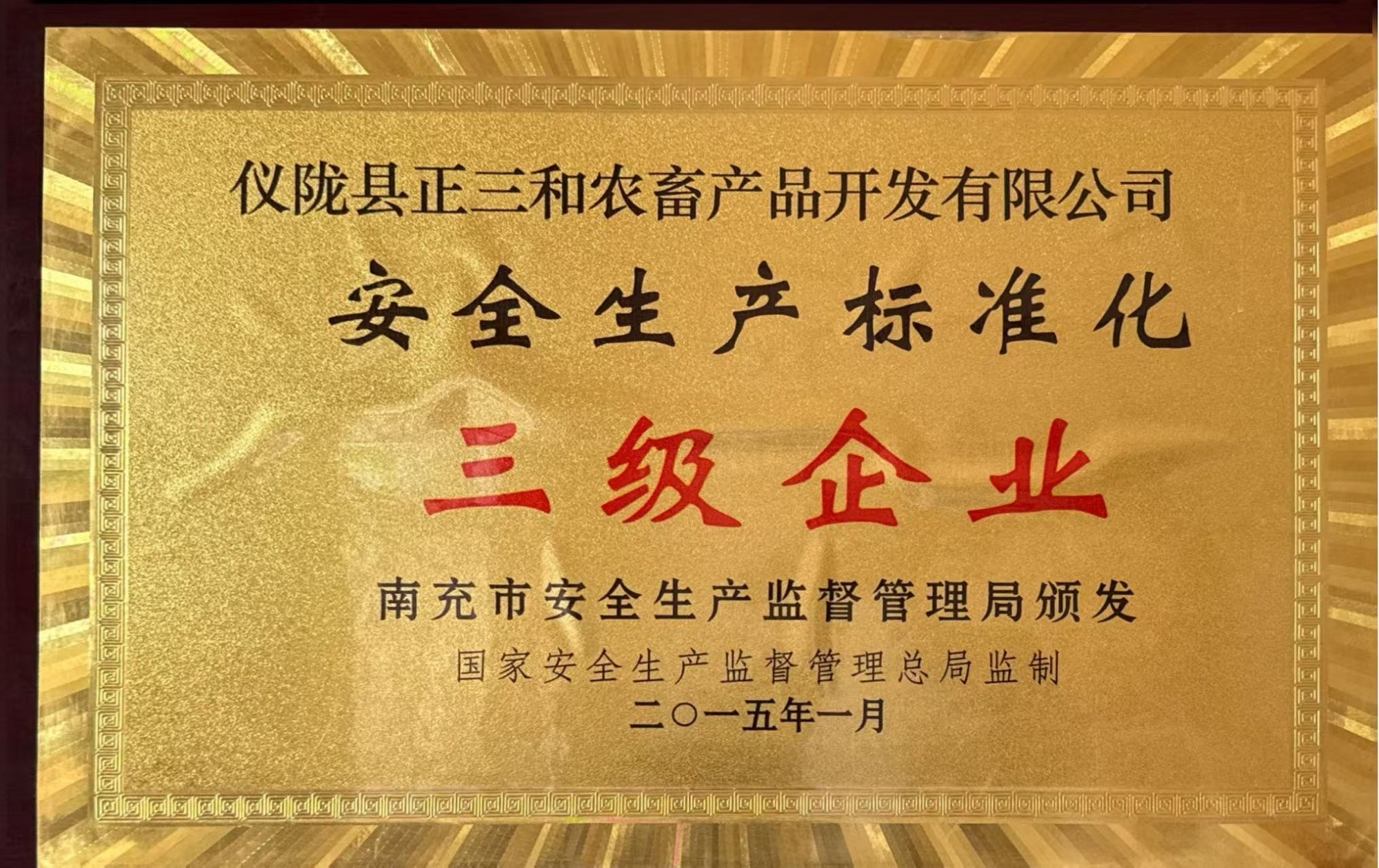 安全生产标准化三级企业