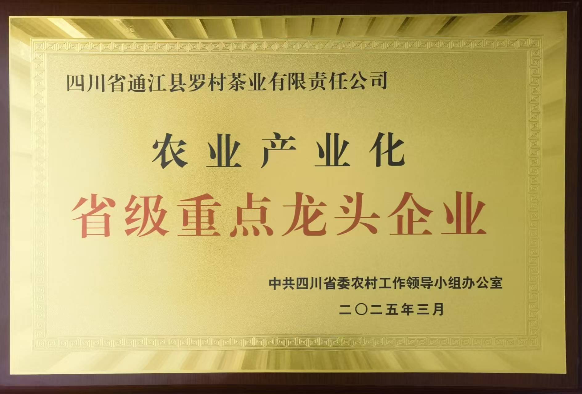 省级重点龙头企业2025