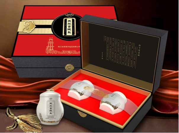 Natürliches strontiumreiches Salz (Keramik-Geschenkbox)