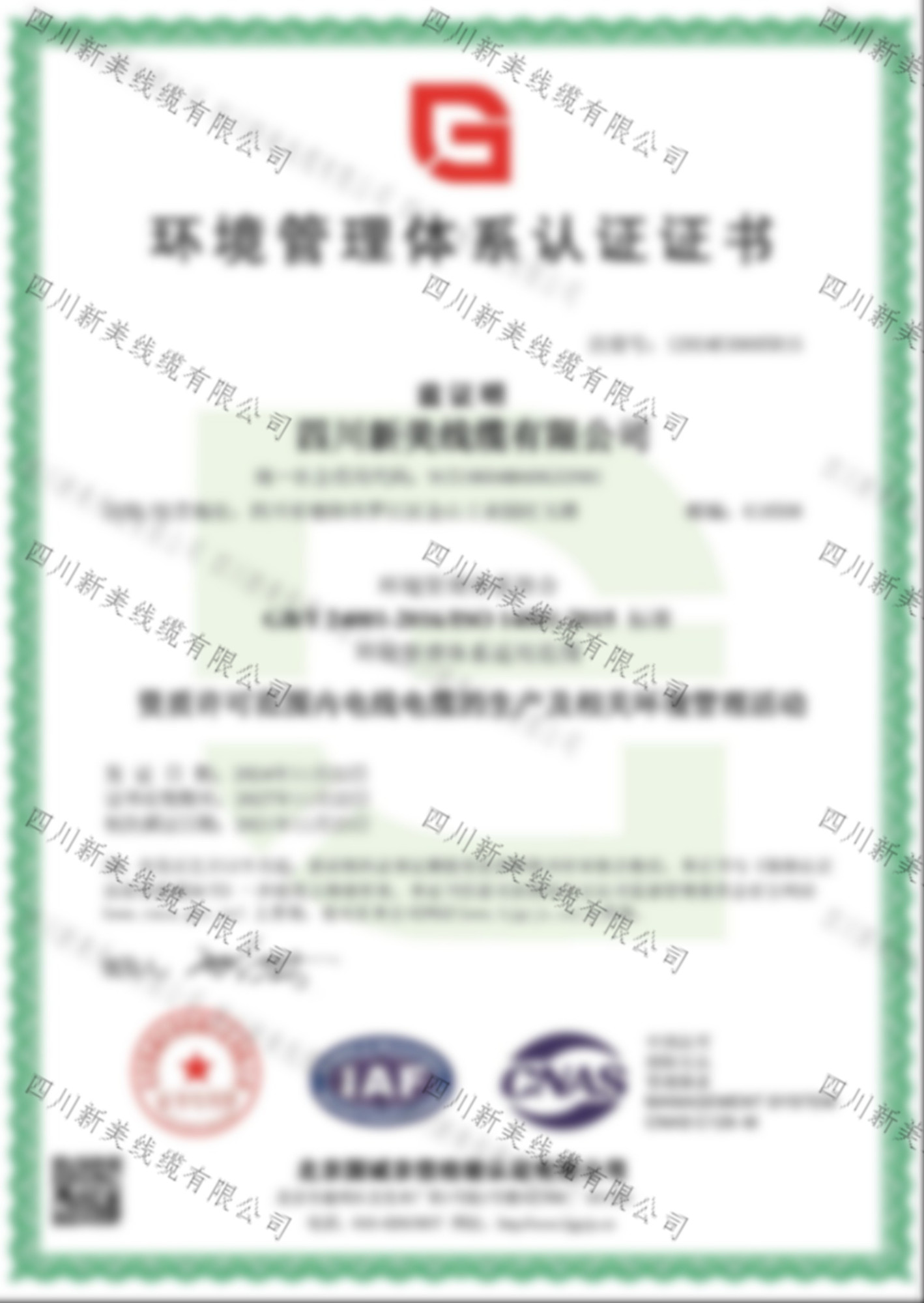 10_环境管理体系认证证书