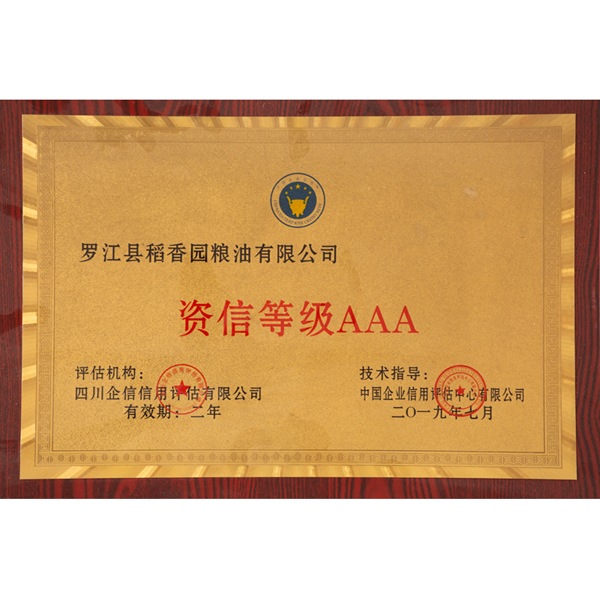资信等级AAA