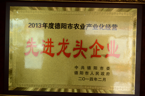 德阳市农业产业化经营先进龙头企业（2013年度）
