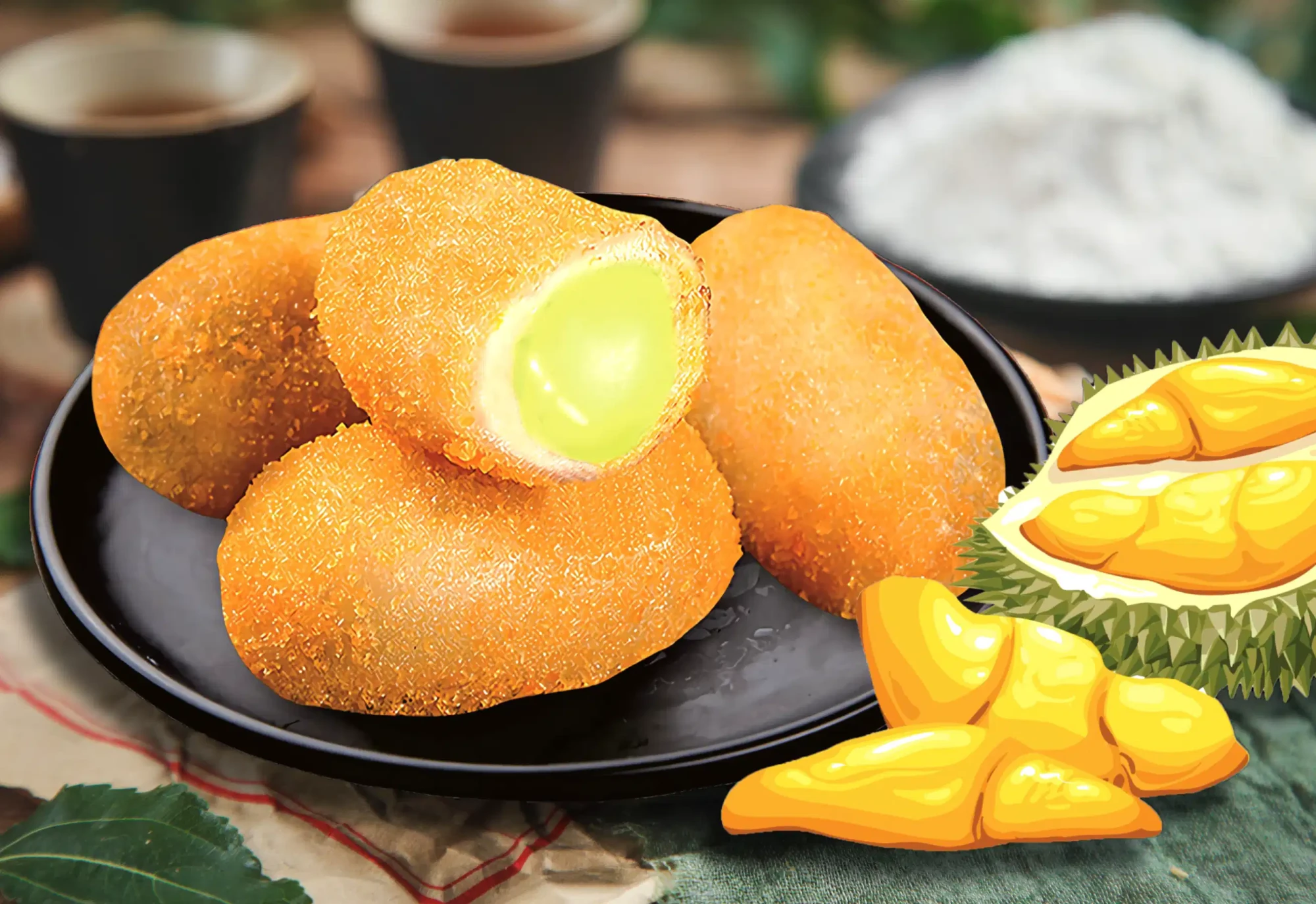 Durian-Ciba mit flüssigem Kern