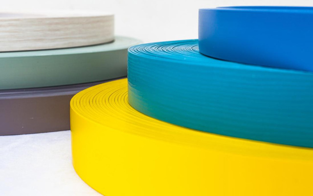 Edge banding strips and hot melt adhesive