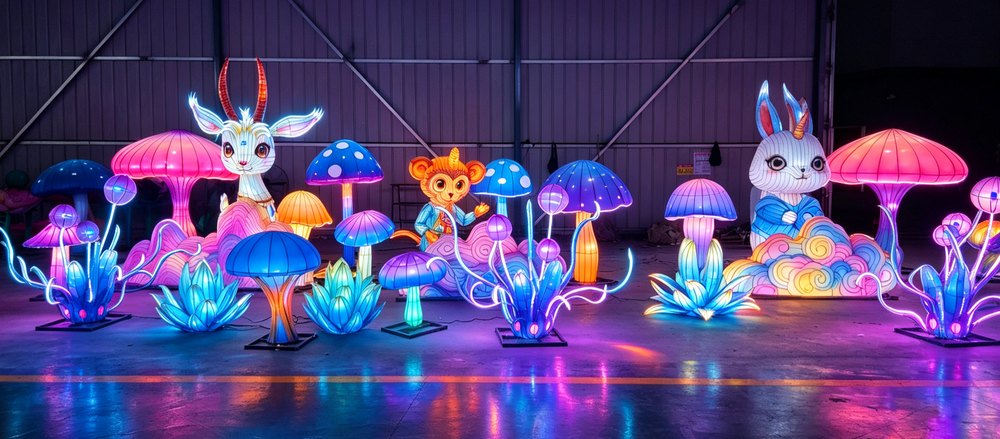 Lichtinstallation „Pilz-Wunderland“